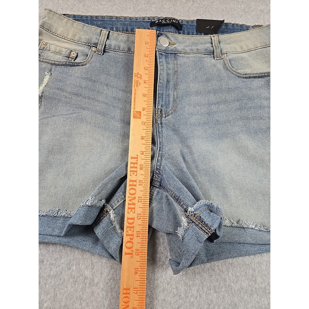 Baccini Womens Size 16 Denim Cut-Off Cuffed Jean Shorts Blue NWT - Picture 7 of 8